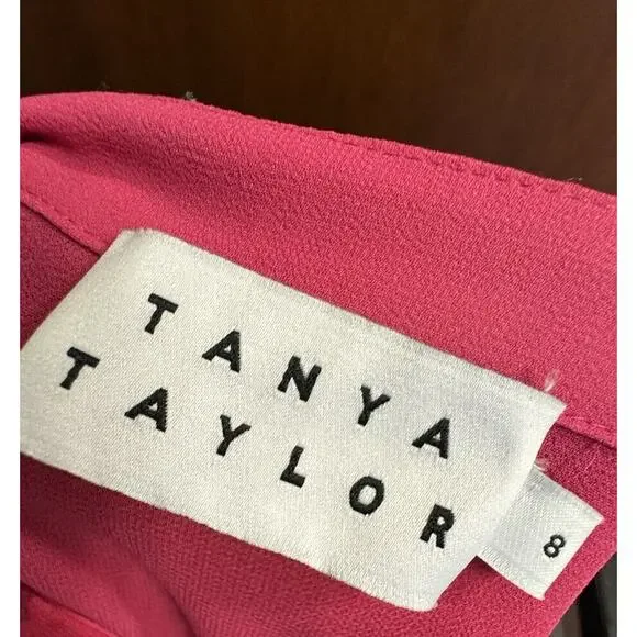 Tanya Taylor Skirt Womens 8 Midi Silk Blend Abstract Fairy Core Cottage Burnout - Picture 7 of 9